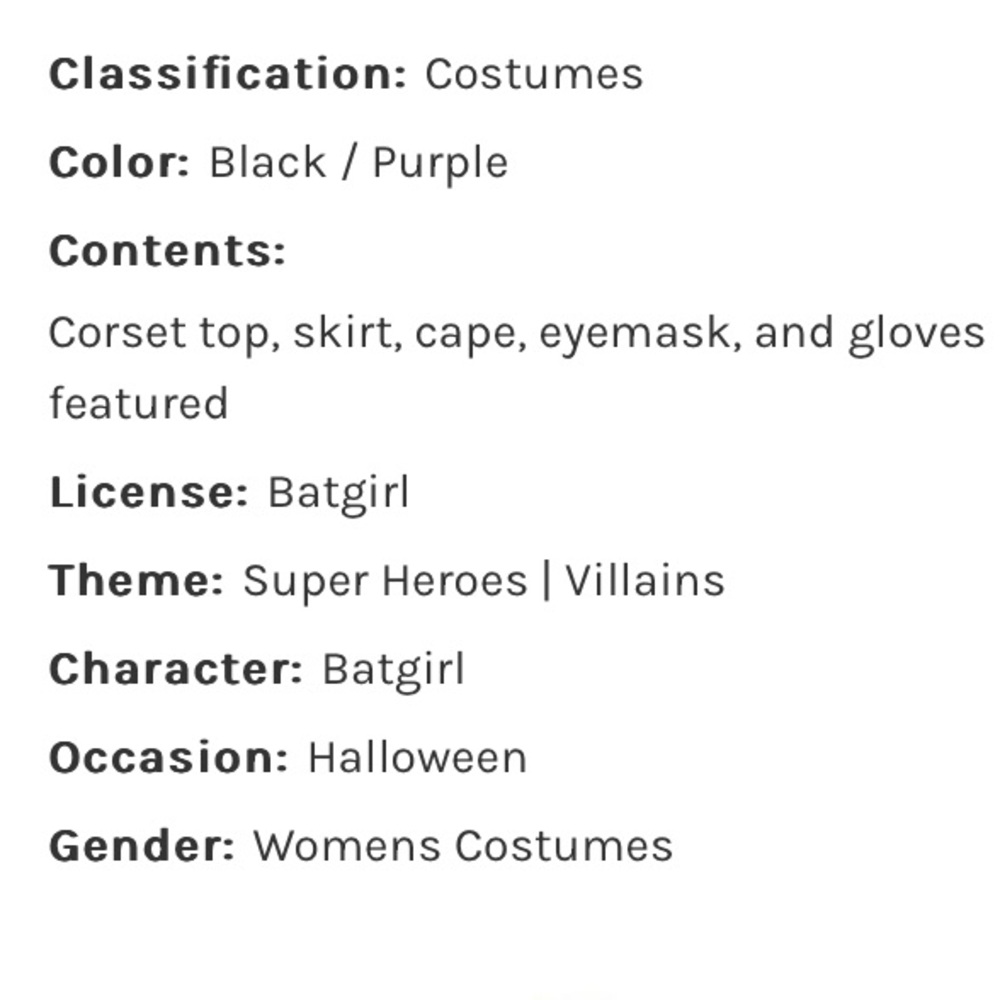 Rubie's Women's Deluxe Batgirl Corset Costume Set - Picture 3 of 9